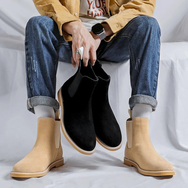 Men's Suede Chelsea Boots