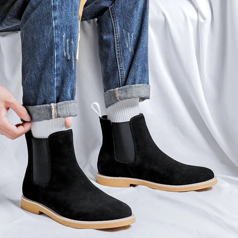 Men's Suede Chelsea Boots