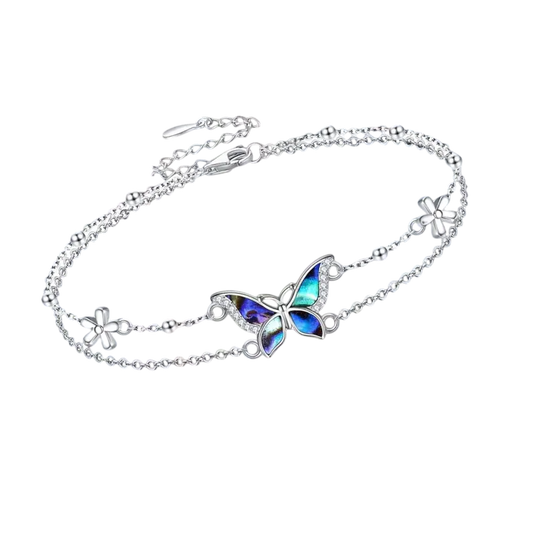 "Save The Butterflies" Silver Bracelet